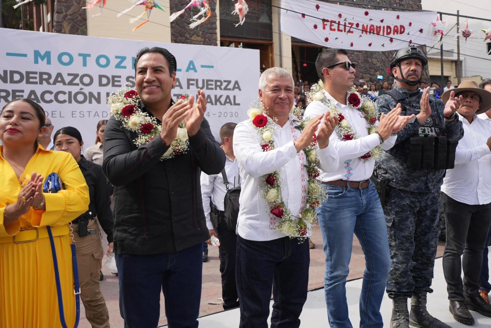 Titular de la SSP asiste a presentación de la FRIP en Motozintla, encabezado por el gobernador Eduardo Ramírez.