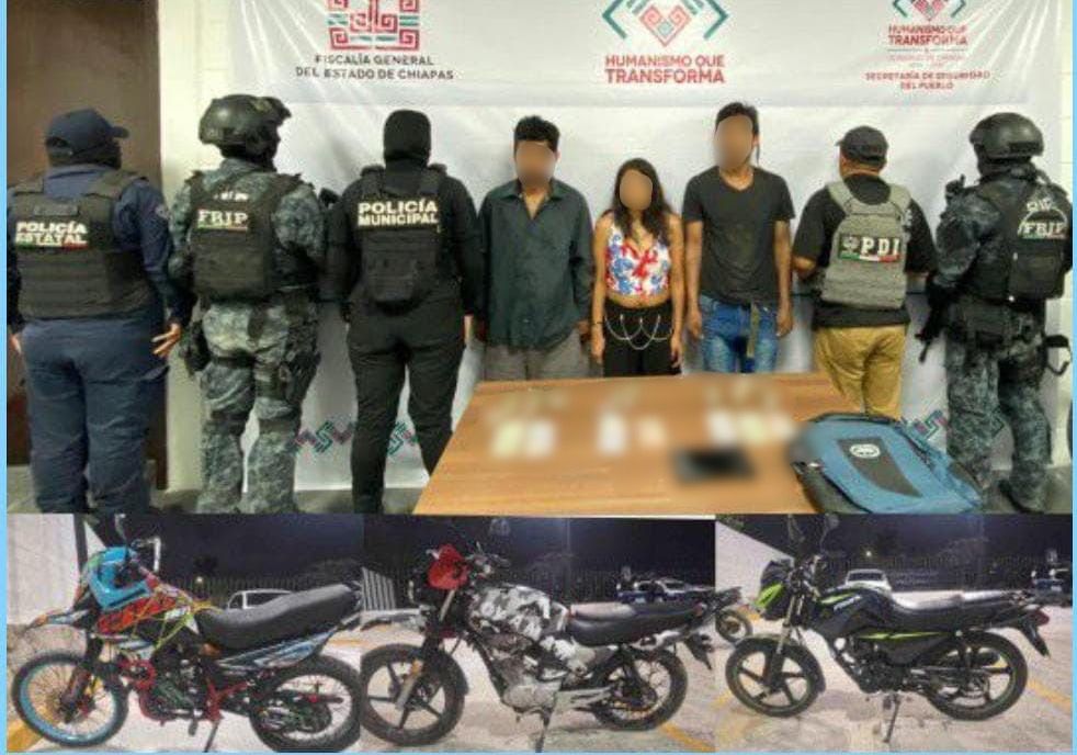 Tres detenidos con drogas en operativos preventivos en Tuxtla Gutiérrez