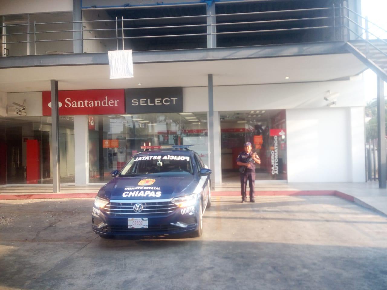 SSP resguarda instituciones bancarias en Chiapas