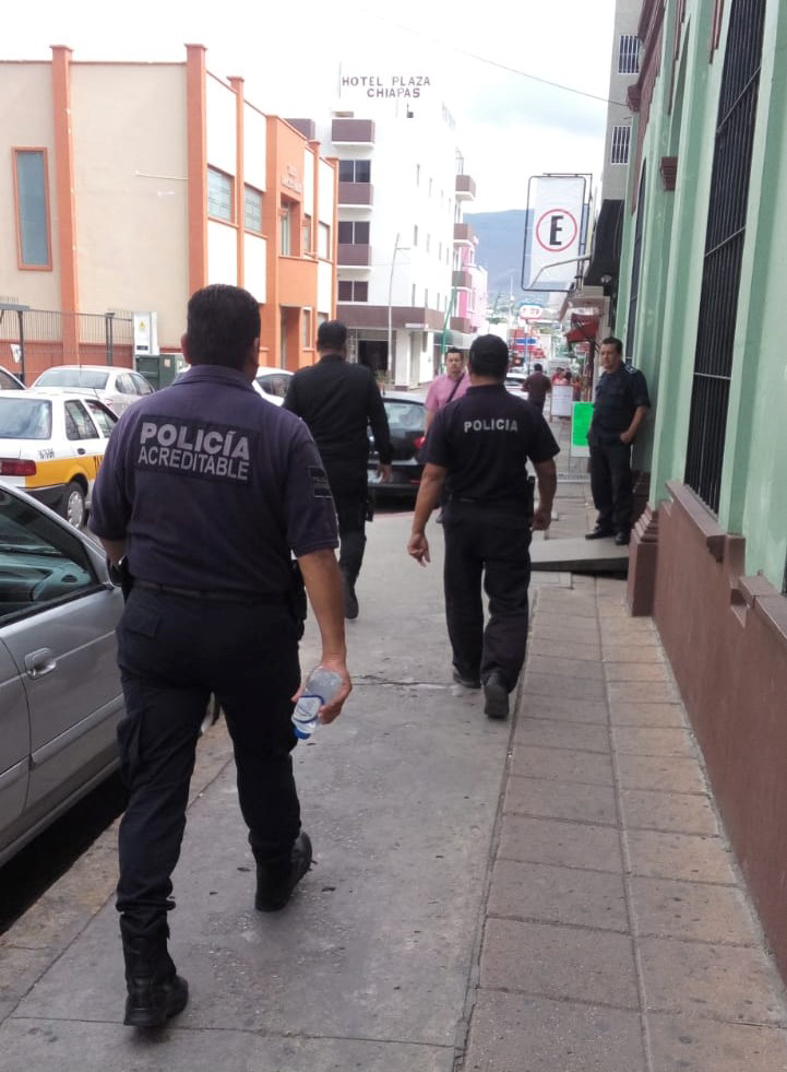 SSP previene e inhibe delitos con operativo pie tierra en el Centro de Tuxtla