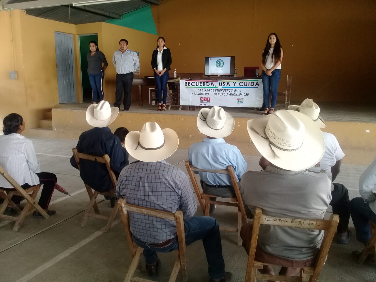 En La Trinitaria, fomenta SSP denuncia anónima y uso responsable del 911