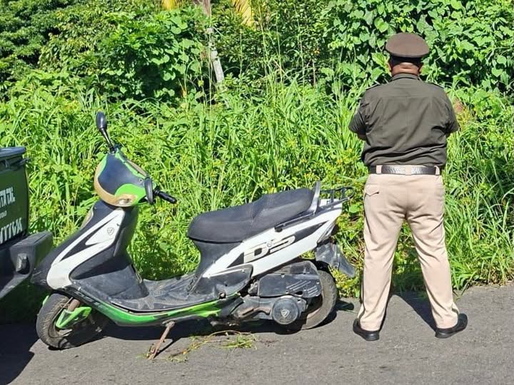 Asegura SSP y FGE motocicleta con reporte de robo en Cacahoatán