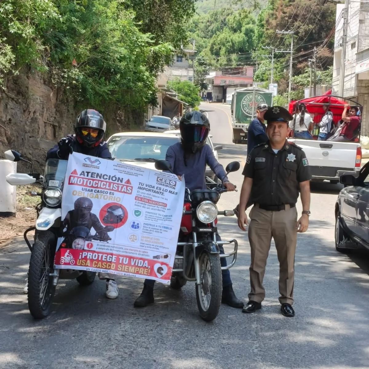 Guardia Estatal Vial Preventiva promueve el Programa “Operativo Casco Seguro” en diferentes municipios