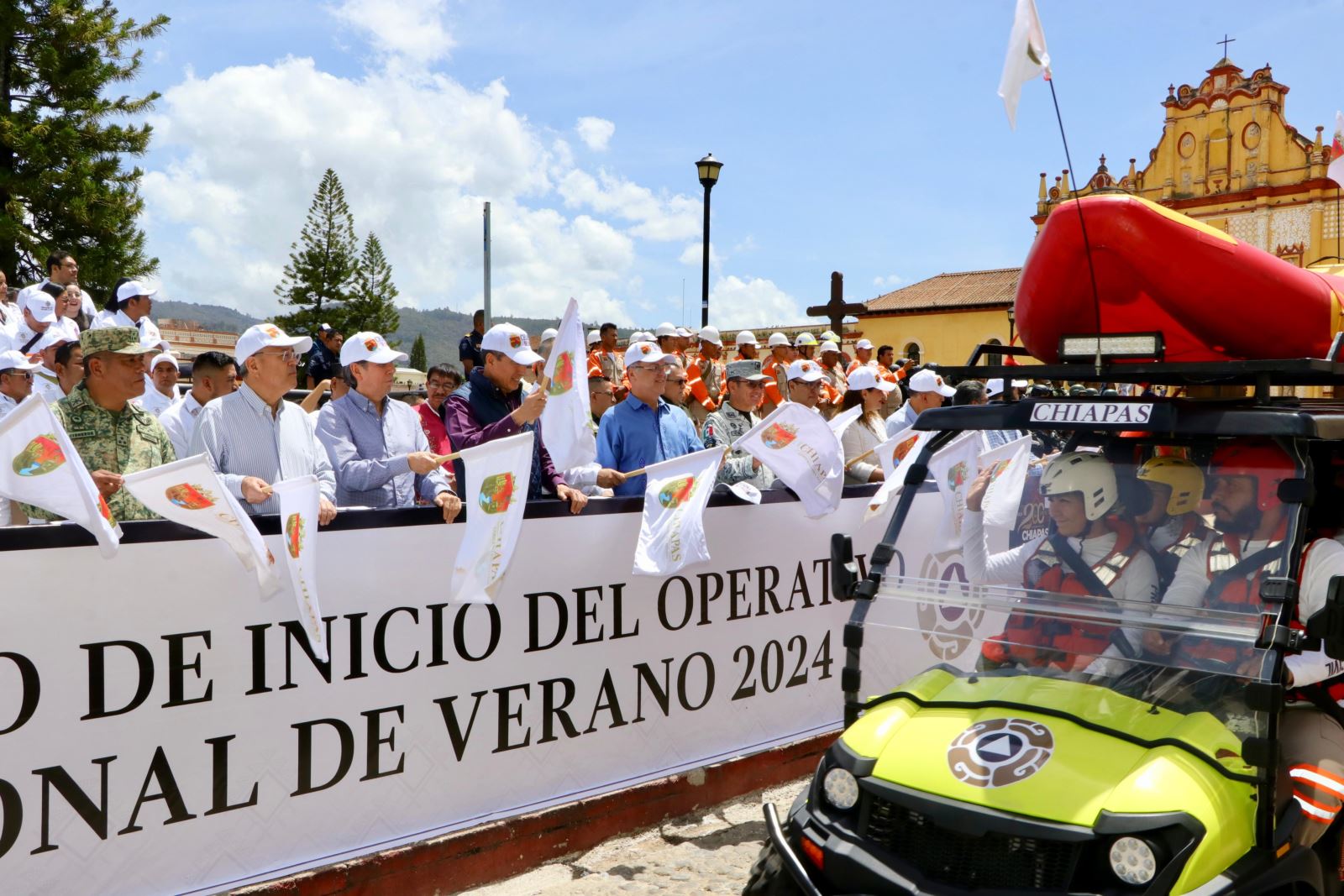 Desde San Cristóbal, Rutilio Escandón da banderazo de inicio del Operativo Vacacional de Verano 2024