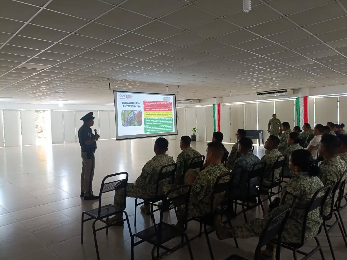 Imparte Guardia Estatal Vial Preventiva Educación Vial en la 36ª Zona Militar