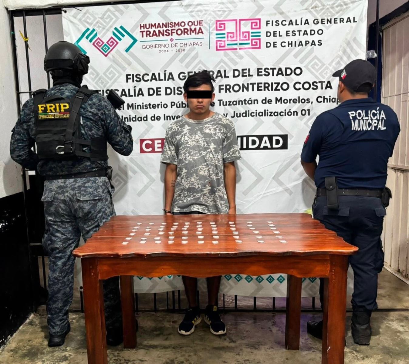 SSP detiene a una persona por presuntos delitos contra la salud en Tuzantán
