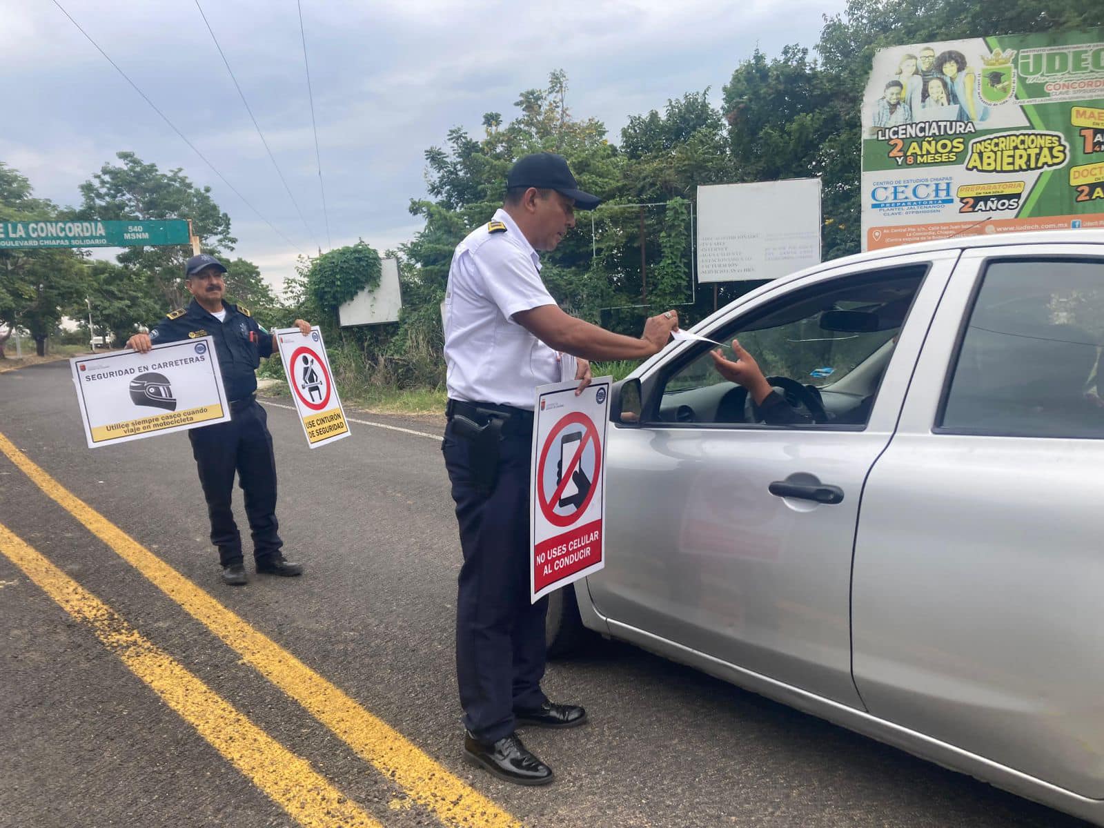 SSP realizó campaña contra accidentes de tránsito en La Concordia.