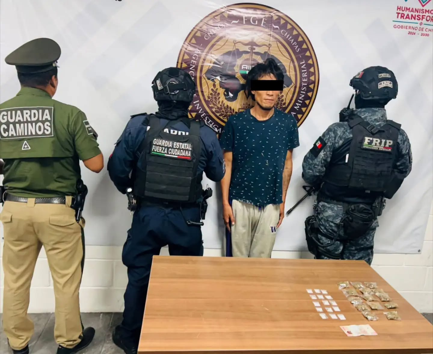 Detenido con presuntos narcóticos en Tuxtla Gutiérrez