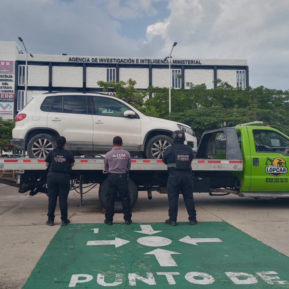 Recupera SSP vehículo con reporte de robo en Tuxtla Gutiérrez