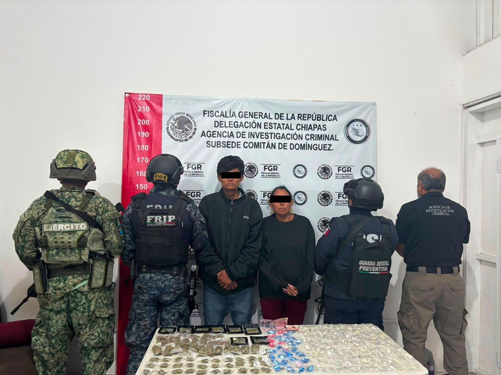 Detienen a dos personas por presuntos delitos contra la salud en Comitán de Domínguez