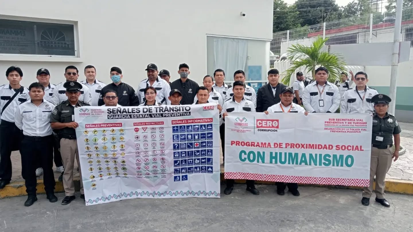 Impulsa Guardia Estatal Vial Preventiva cultura de prevención vial con acciones de capacitación en Pichucalco 