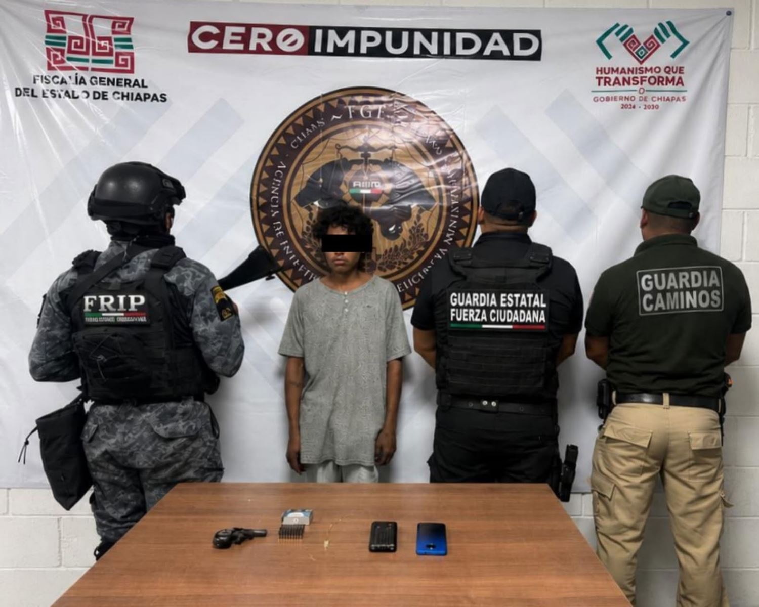 Masculino detenido con arma hechiza en Tuxtla Gutiérrez