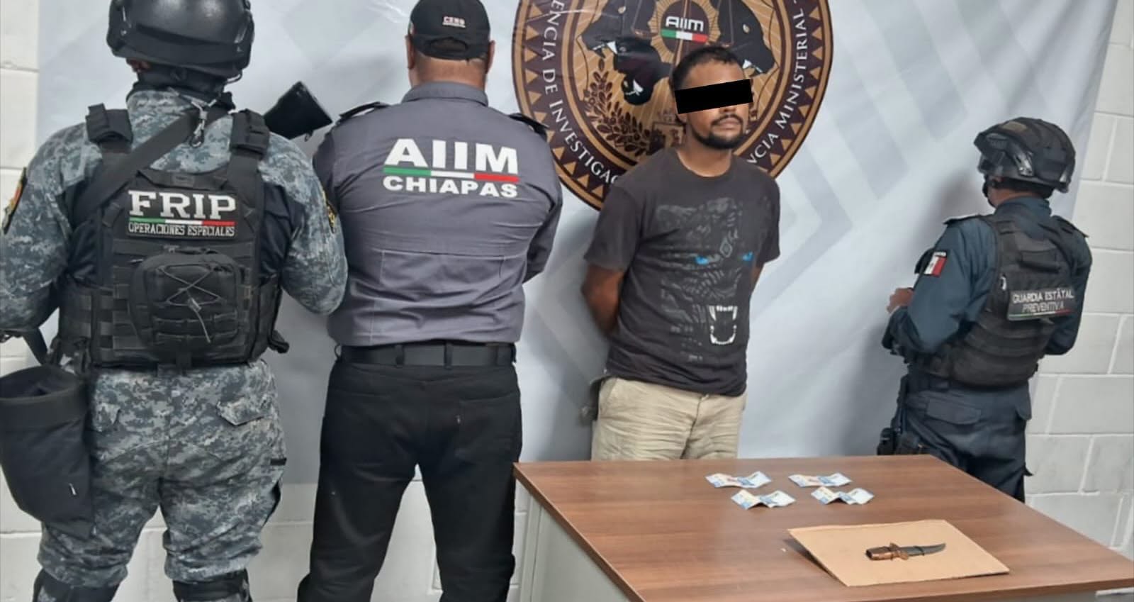Hondureño detenido por los presuntos delitos de robo con violencia y lesiones