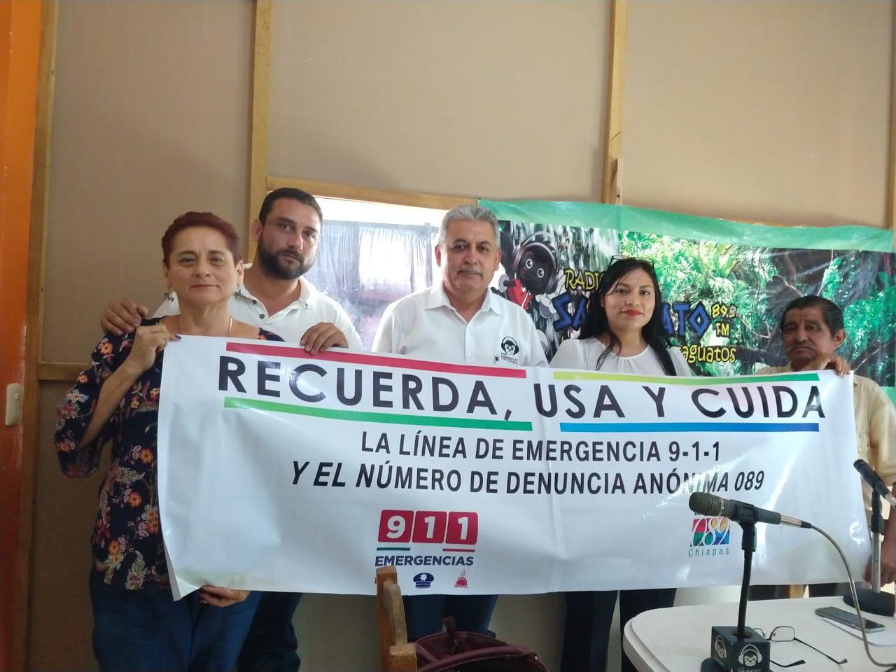 SSP difunde el 911 y 089 mediante la radio en Palenque