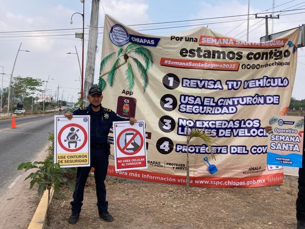 SEMANA SANTA 2023 || Realiza SSyPC operativo preventivo en Cintalapa 