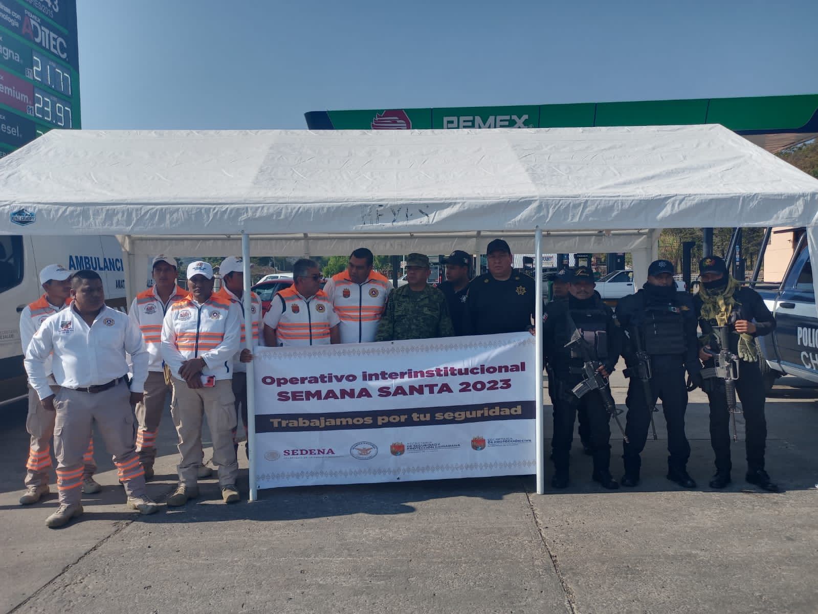 SEMANA SANTA 2023 || Grupo Interinstitucional realiza operativo preventivo en tramo carretero Teopisca-Comitán 