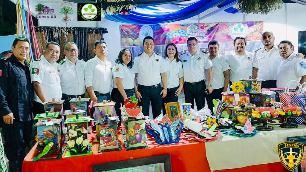 SSP instala stand de artesanías penitenciarias y C4i en Expo Feria Tapachula 2020