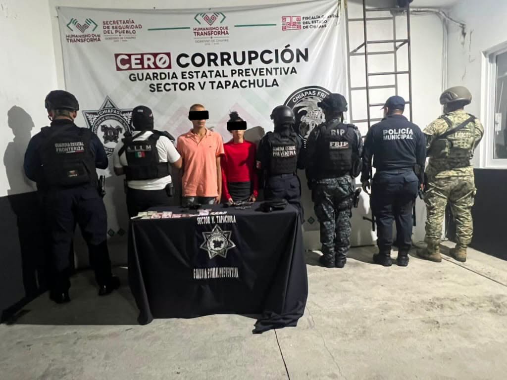 Detienen a personas por violación a Ley Federal de Armas de Fuego y Explosivos en el municipio de Tapachula