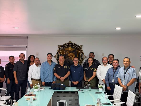 Firma Universidad de Seguridad Pública  convenio con Ayuntamiento de Berriozábal