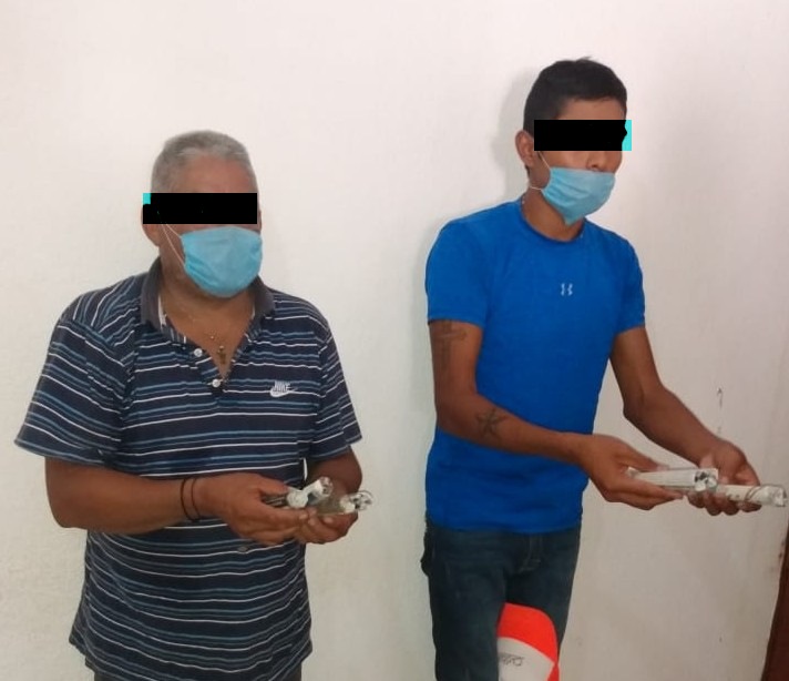SSP detiene a dos personas con droga, en Jiquipilas 
