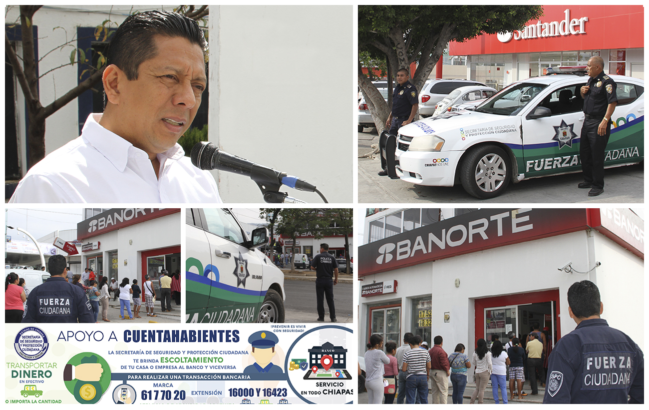 Titular de la SSP llama a utilizar acompañamiento de policías en época de pago de aguinaldos