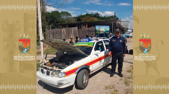 Recupera SSP vehículo con reporte de robo en Ocosingo; hay un detenido