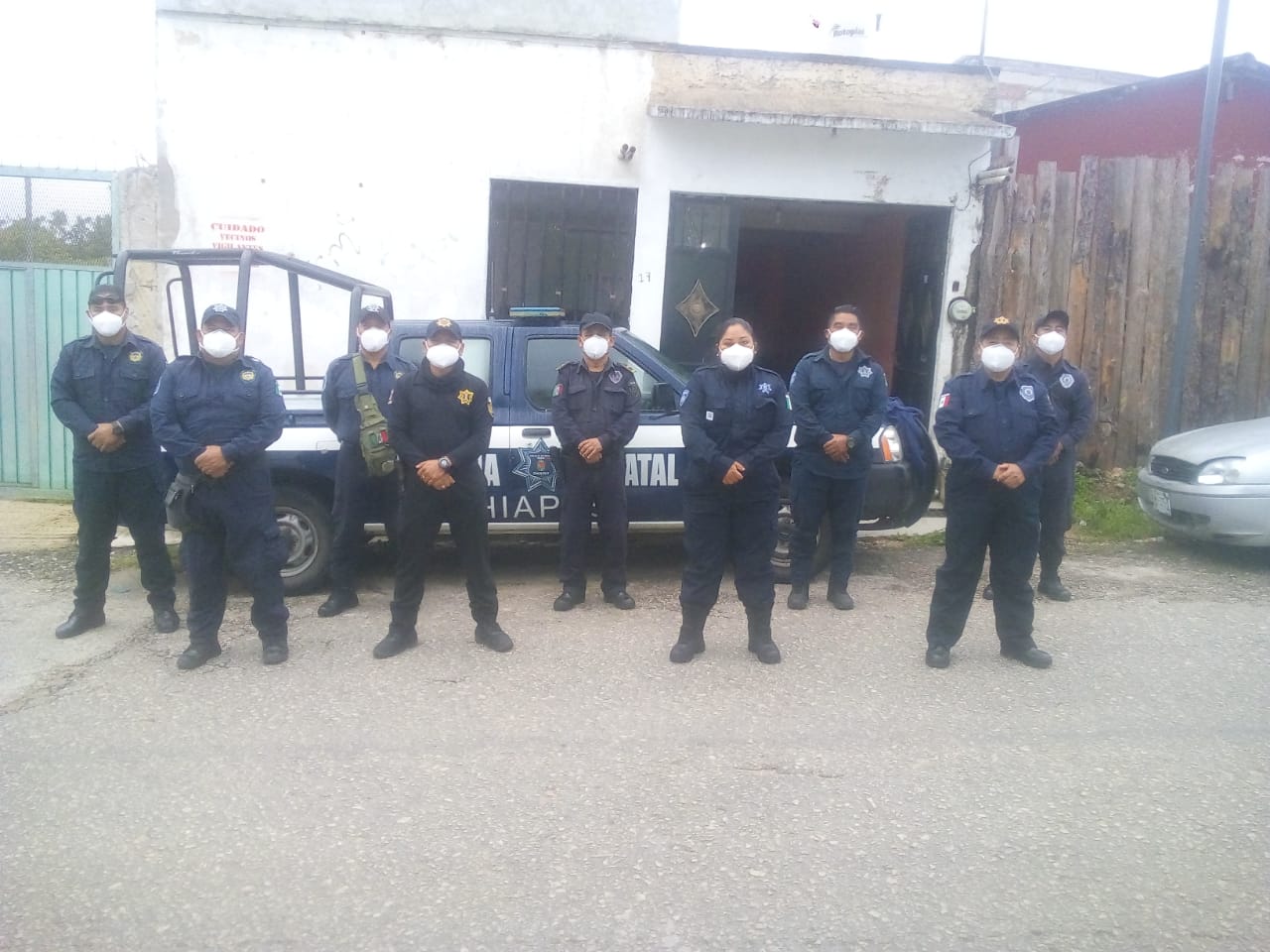 Entrega SSP mascarillas KN95 a elementos de la Policía Auxiliar