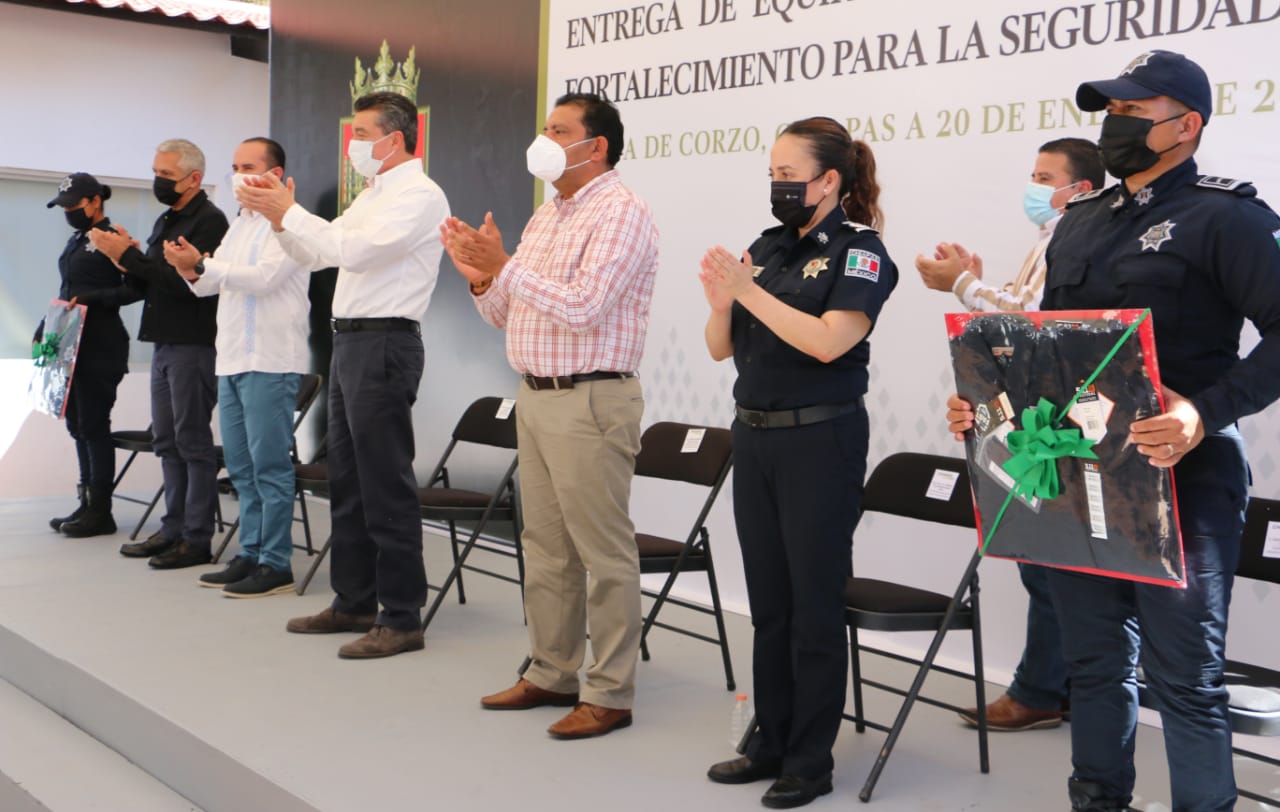 Fortalecimiento de cuerpos policiales garantiza la seguridad en Chiapas