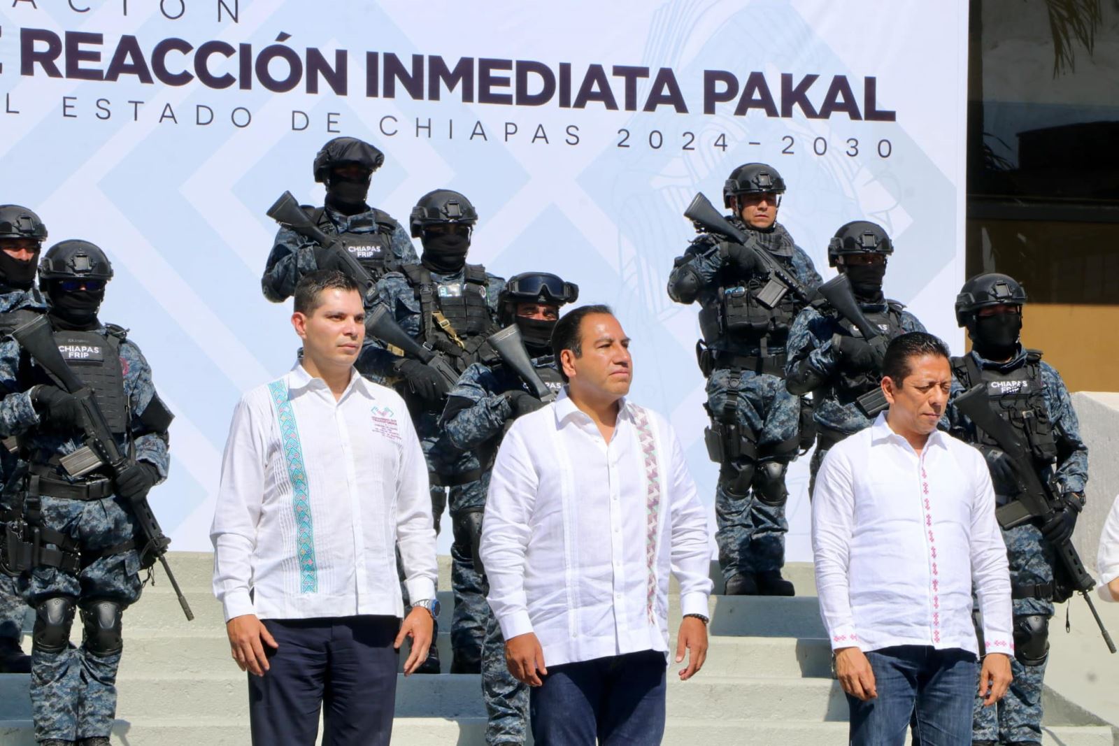 Presentación de la Fuerza de Reacción Inmediata Pakal, en Tapachula, Chiapas.