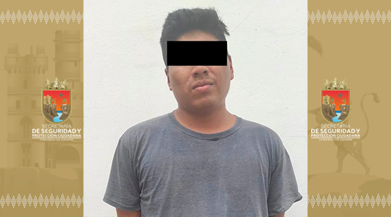 Detiene SSP en flagrancia a presunto implicado en robo a comercio en Tuxtla