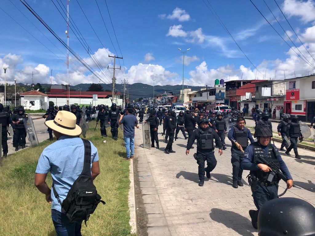 Grupo Interinstitucional restablece orden en San Cristóbal de Las Casas 