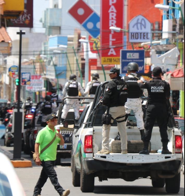 Grupos interinstitucionales de seguridad resguardan calles y comercios de Tapachula