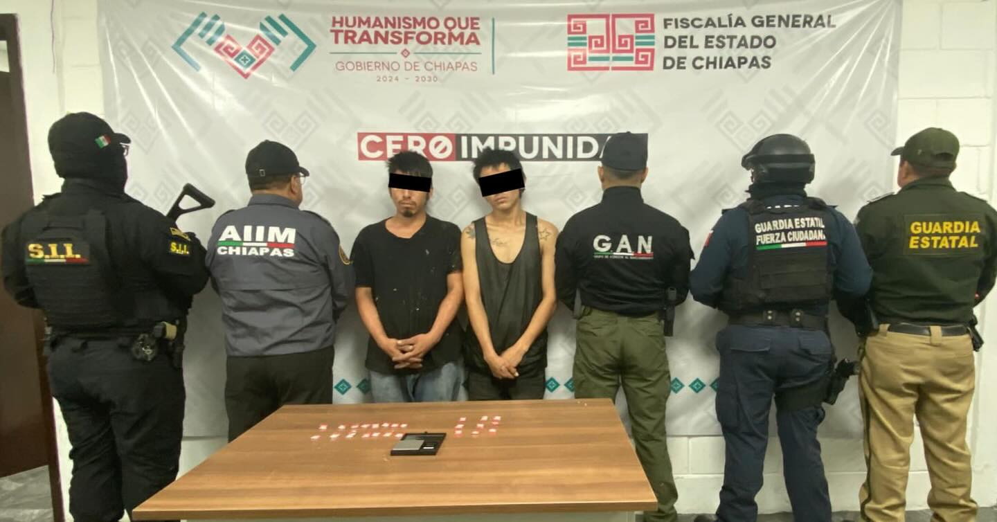 SSP detiene a dos presuntos narcomenudistas en Tuxtla Gutiérrez