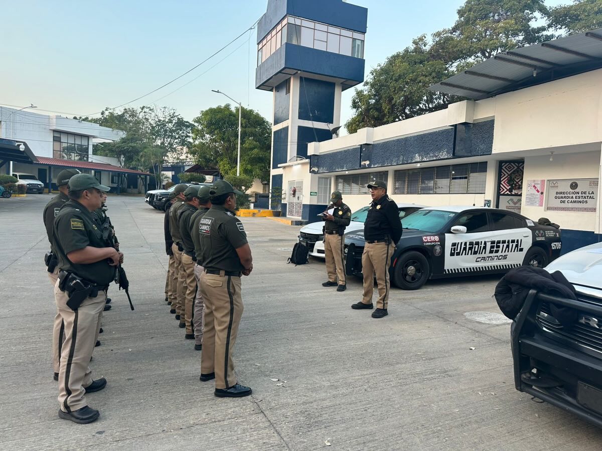 SSP realiza supervisión rutinaria a la Guardia Estatal de Caminos