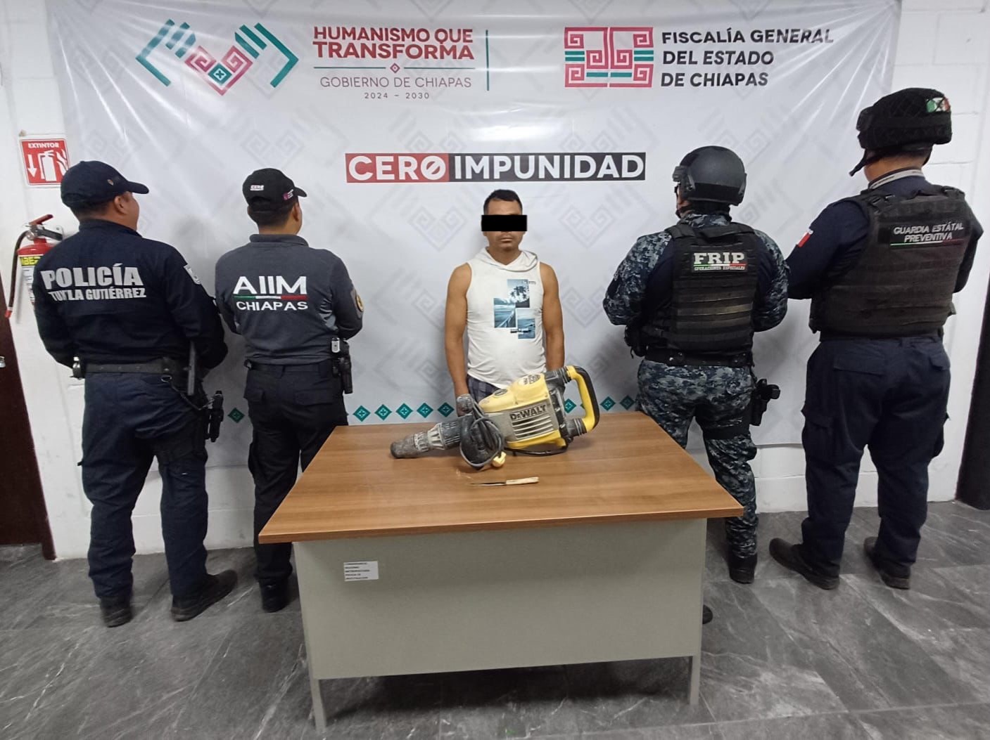 Detienen en operativo de seguridad a persona por robo con violencia en Tuxtla Gutiérrez