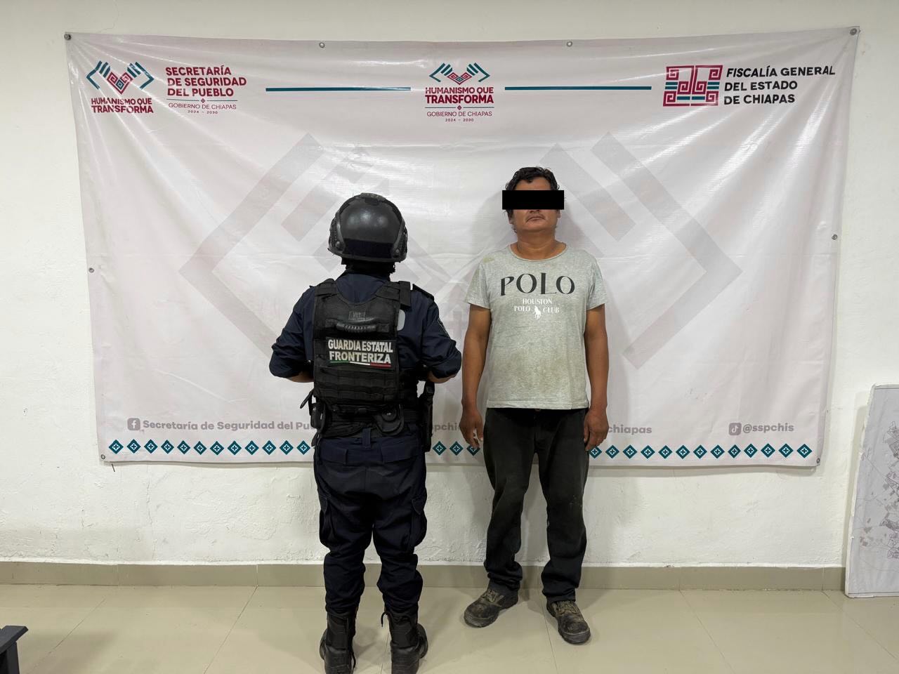 SSP detiene a una persona en Tapachula por presunto escándalo en la vía pública