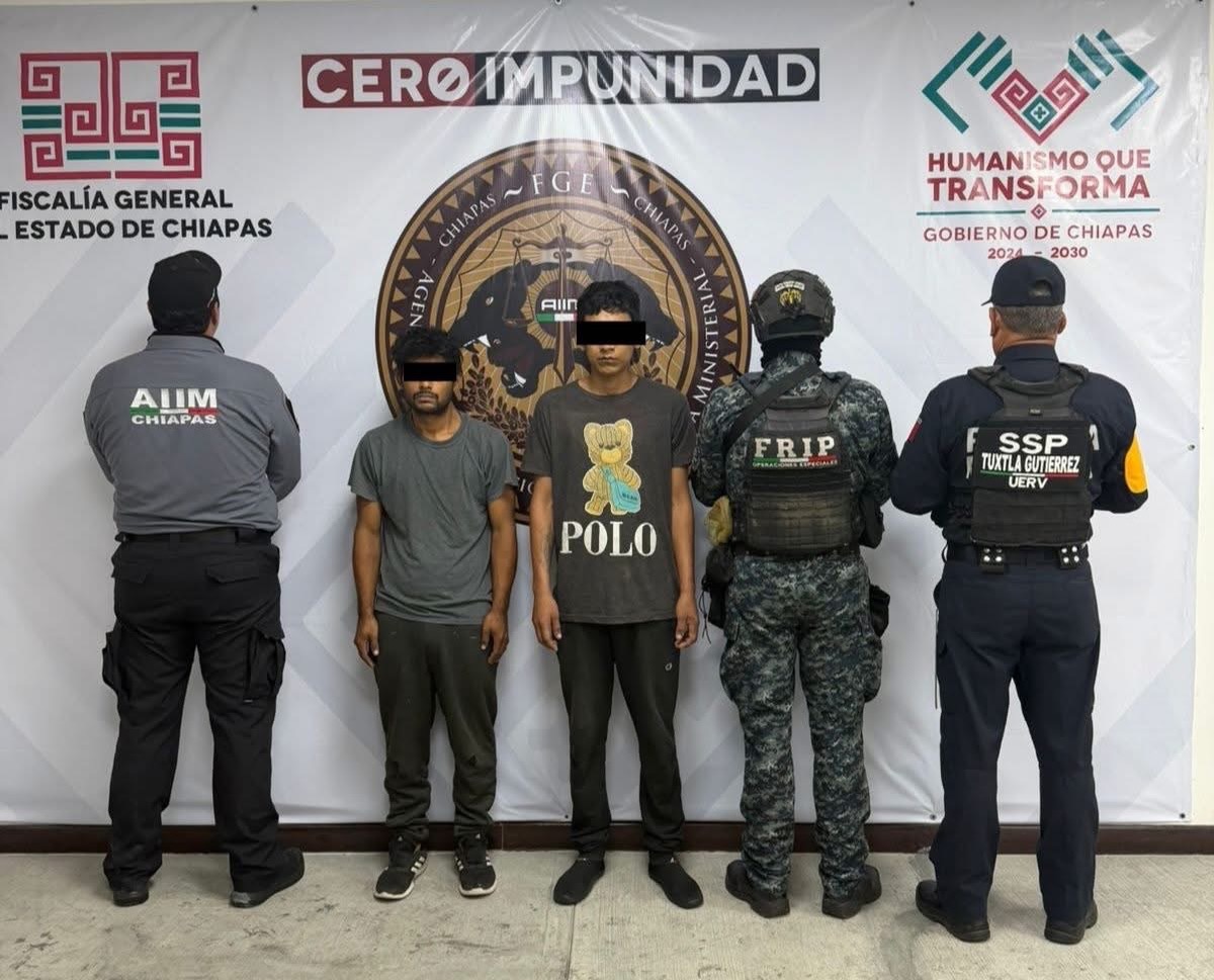 SSP y FGE aprehenden a dos presuntos implicados en el delito de robo con violencia