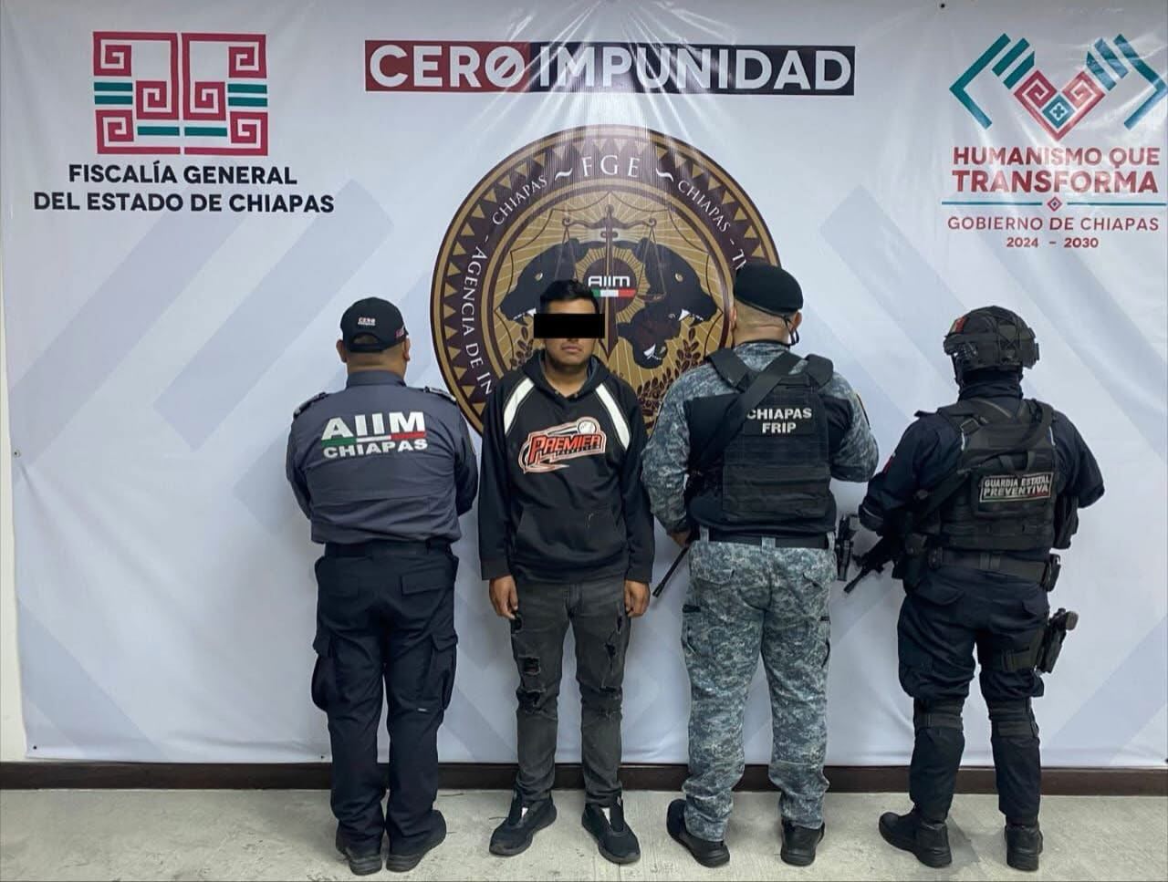 FRIP, GEP y AIIM aprehenden a presunto implicado en el delito de robo con violencia agravado