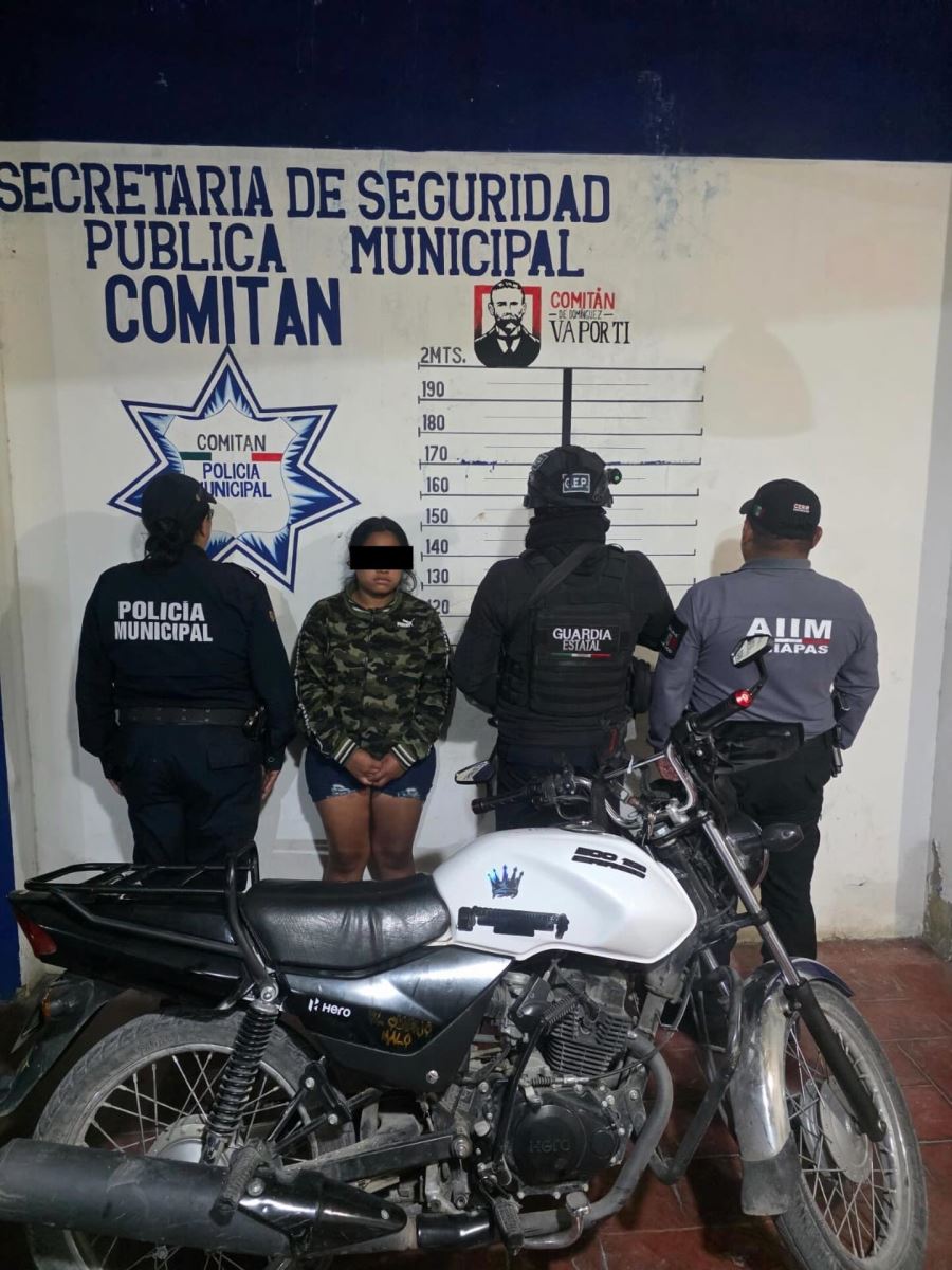 SSP y FGE detienen en flagrancia por presunto delito de robo una persona en Comitán de Domínguez