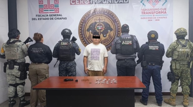SSP en coordinación interinstitucional detiene a dos presuntos responsables por portación de arma de fuego 