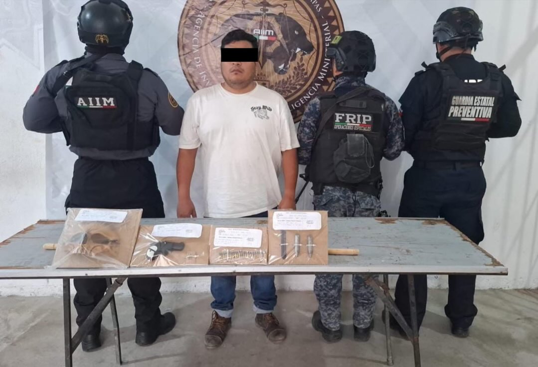 SSP asegura arma de fuego y vehículo con reporte de robo en accesos de Tuxtla Gutiérrez