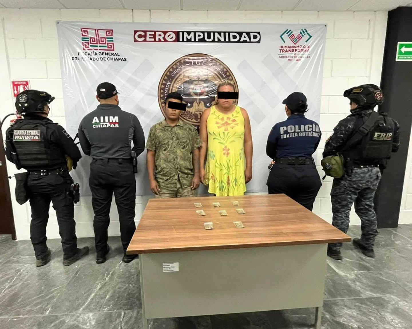 En operativo interinstitucional detienen a dos personas por presuntos delitos contra la salud en Tuxtla Gutiérrez