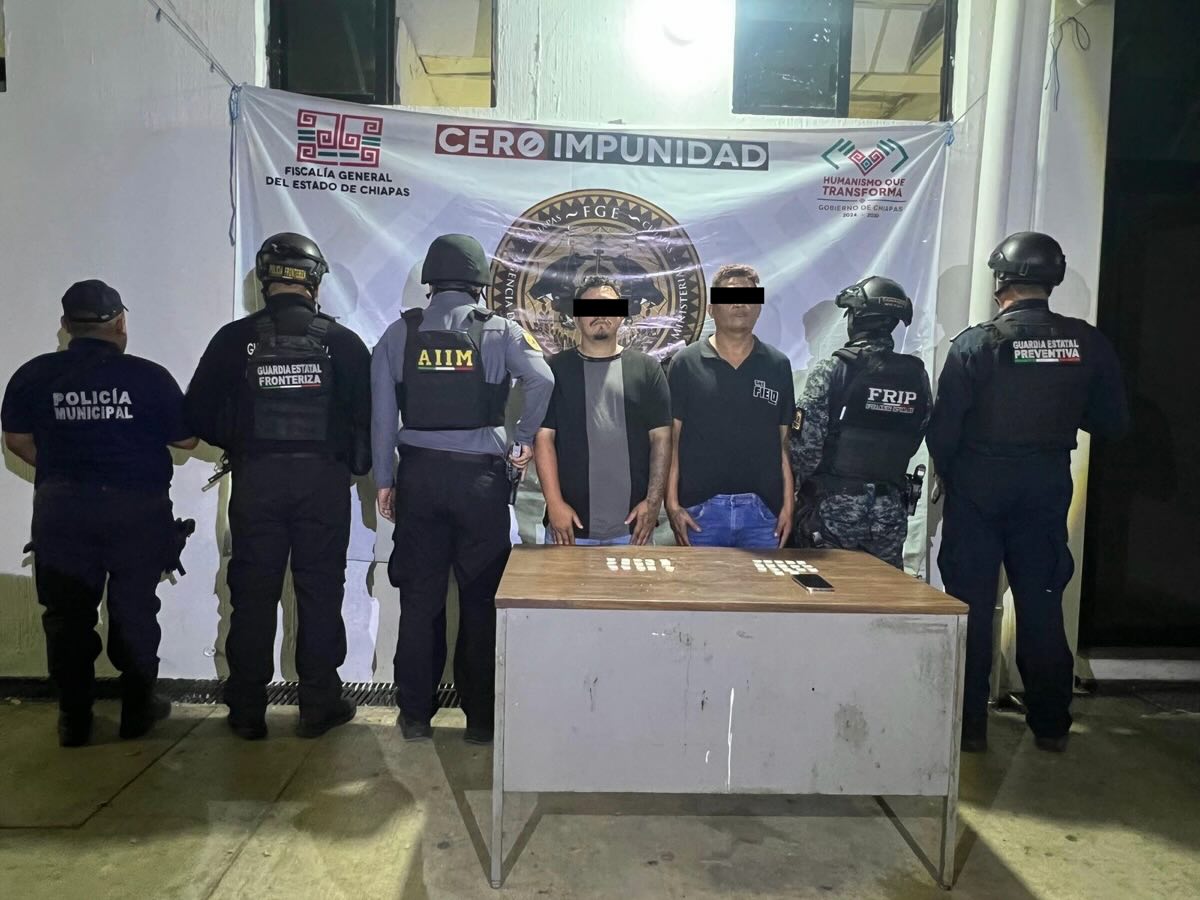 SSP y FGE detienen a presuntos integrantes del “Cártel de Chiapas y Guatemala”