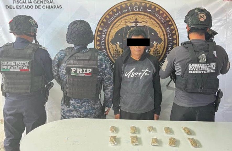 Detienen en operativo interinstitucional a persona con narcóticos en Chenalhó