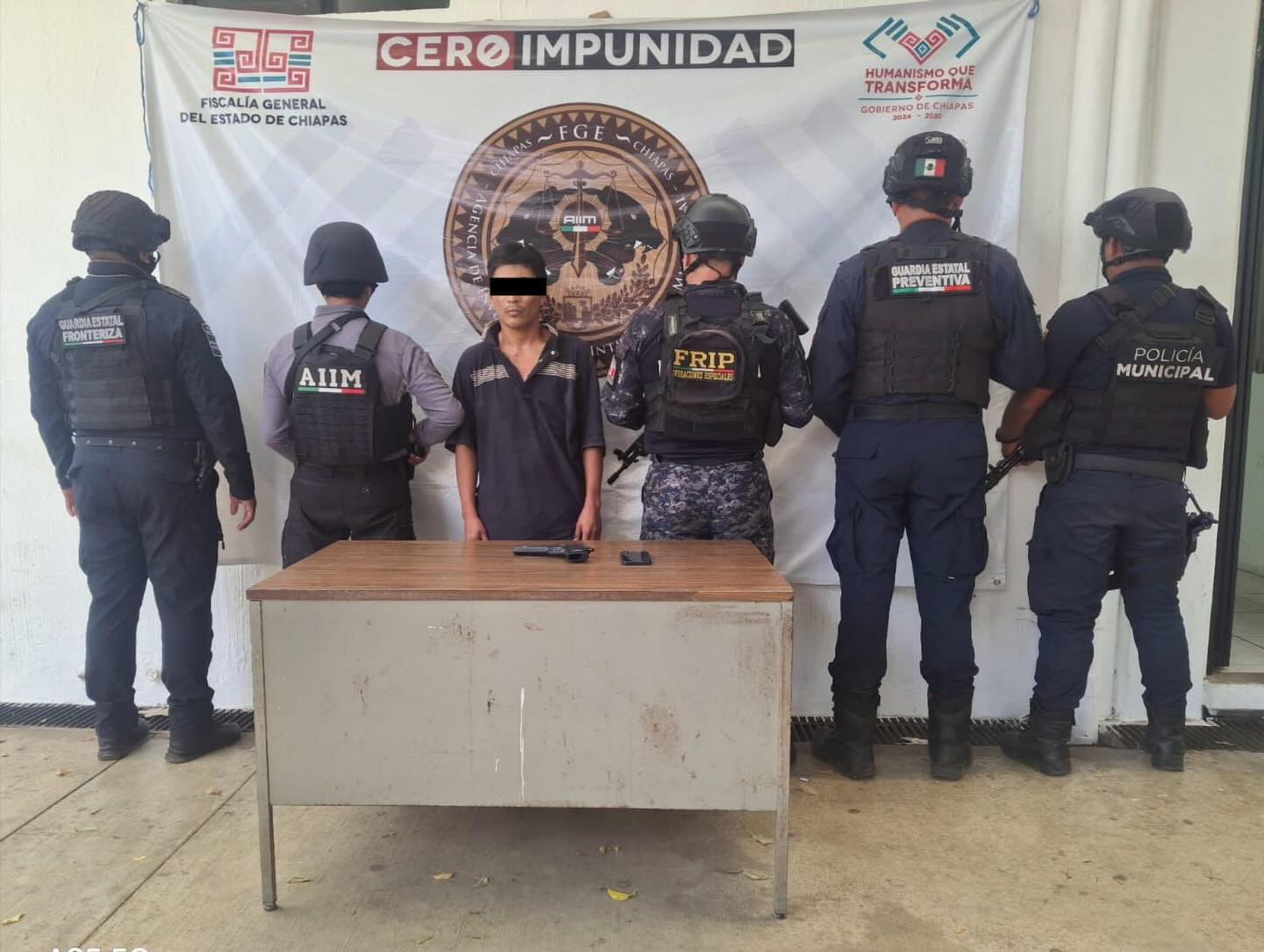 Por presunto robo con violencia es detenido en Tapachula