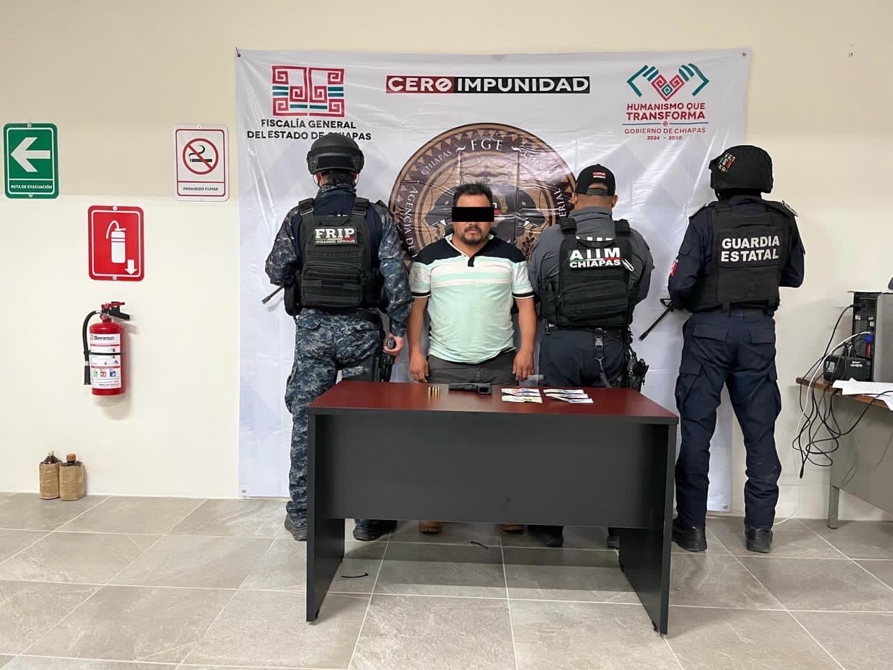 En respuesta inmediata, SSP y FGE detienen a masculino por el delito de robo con violencia en Motozintla