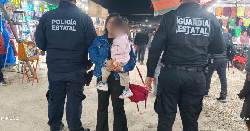 Localiza la Guardia Estatal Fuerza Ciudadana a menores extraviadas en la Feria de la Primavera y de la Paz 2026 de 