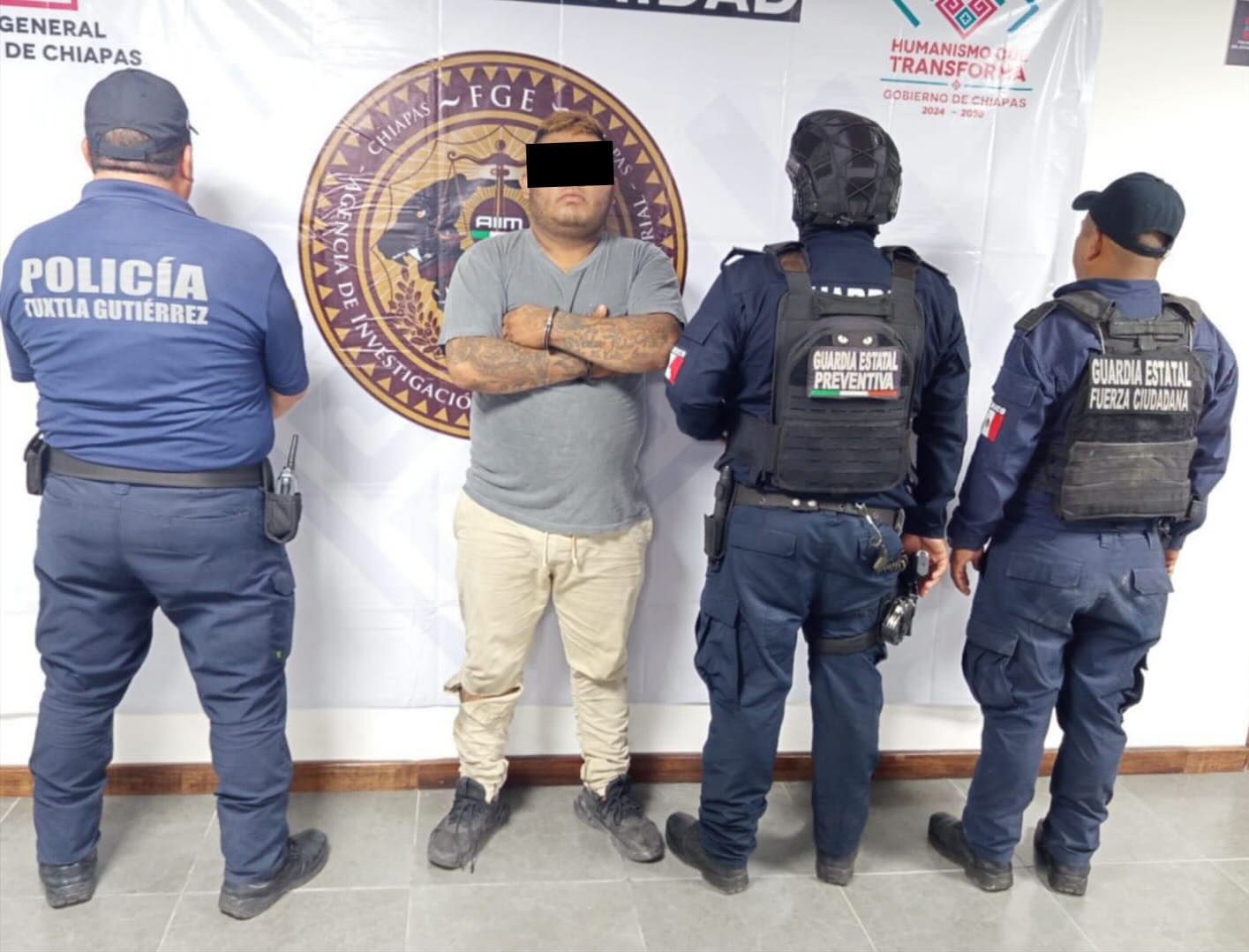 Presunto extorsionador detenido en flagrancia en Tuxtla Gutiérrez