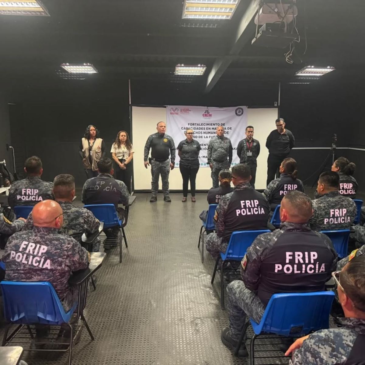SSP y CEDH capacitan a elementos de la FRIP en Derechos Humanos y Uso de la Fuerza