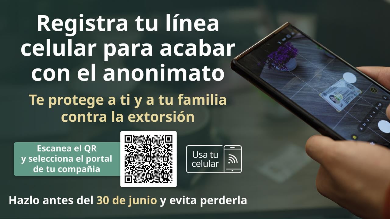Registrarte es gratis, rápido y te da seguridad. Evita fraudes y extorsiones.